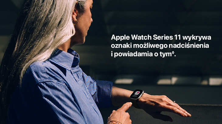 Apple Watch Series 11 wykrywa oznaki możliwego nadciśnienia i powiadamia o tym.