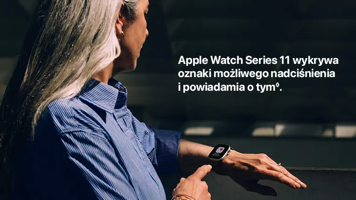Apple Watch Series 11 wykrywa oznaki możliwego nadciśnienia i powiadamia o tym.