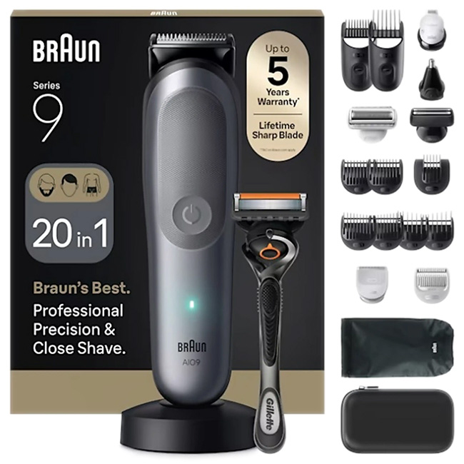 Zestaw do pielęgnacji ciała BRAUN All-in-One Series 9 AIO9500 Szary