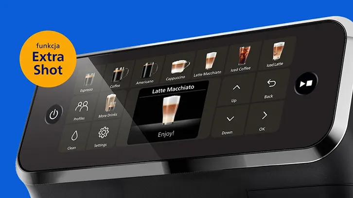 Interfejs ekspresu Philips LatteGo