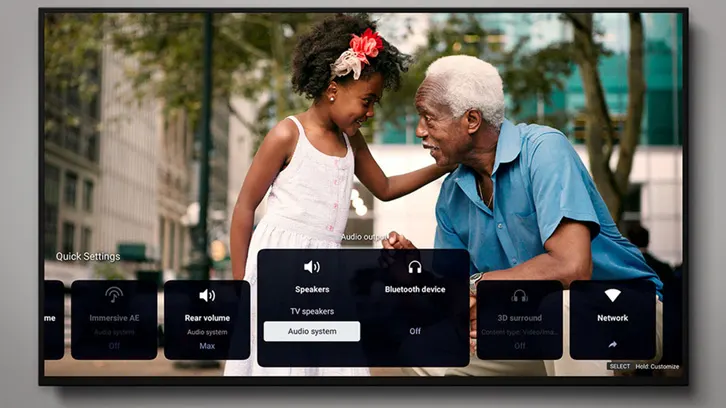 Telewizor Bravia powieszony na ścianie