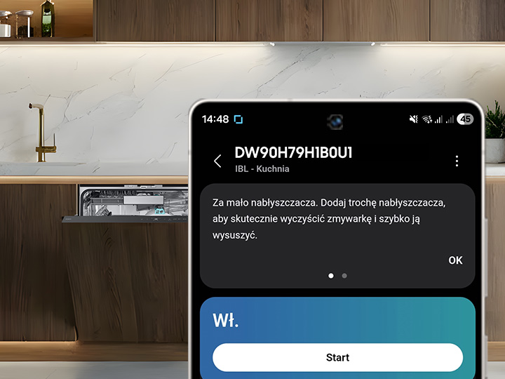 Przypomnienia ze zmywarki na smartfonie