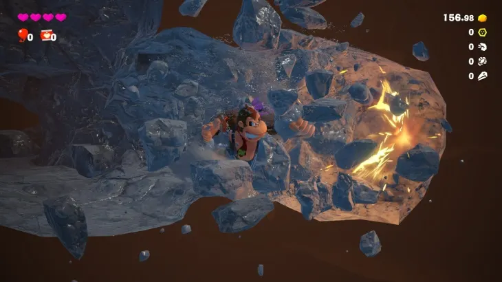 Donkey Kong niszczy teren