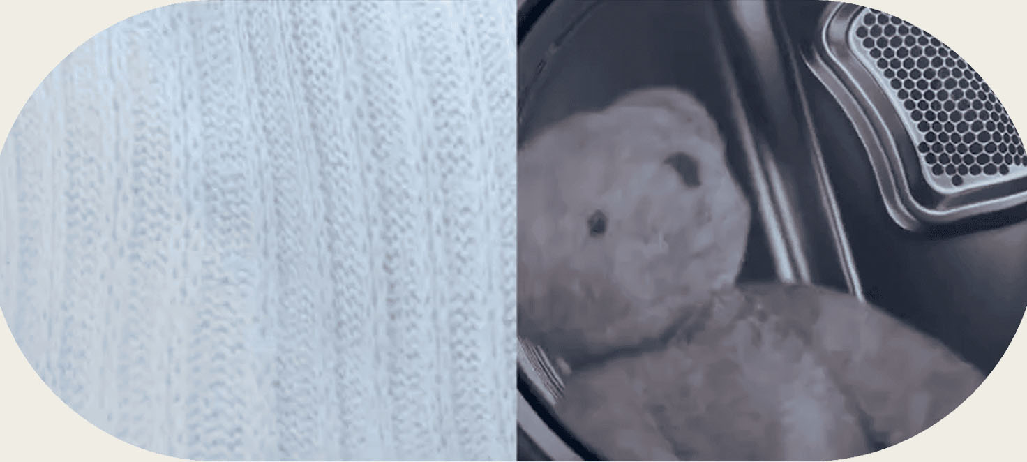 Pluszowy miś będacy w pralce