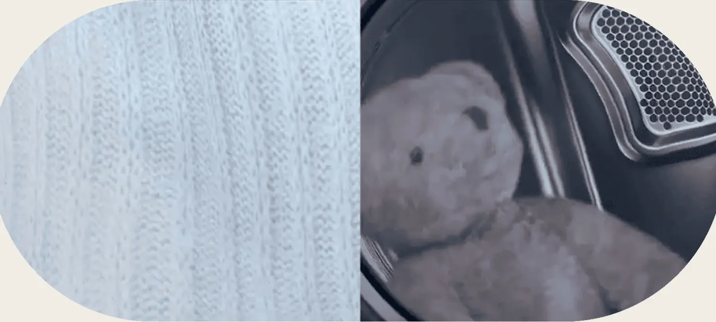 Pluszowy miś będacy w pralce