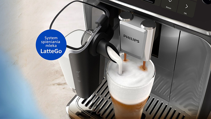 System spieniania mleka lattego