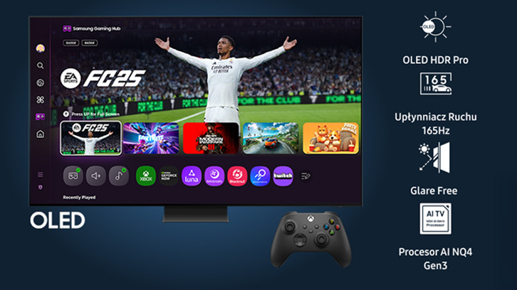 Telewizor OLED z aplikacją Samsung Gaming Hub
