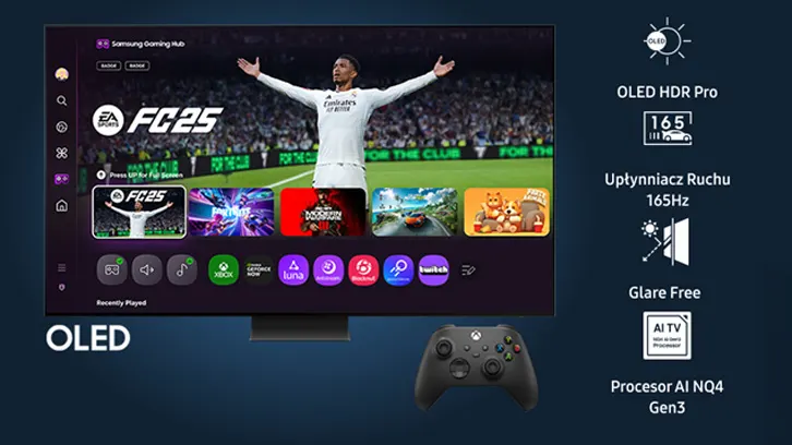 Telewizor OLED z aplikacją Samsung Gaming Hub