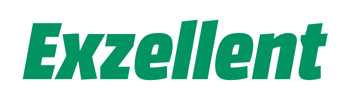 Grüner "Exzellent"-Text auf weißem Hintergrund.