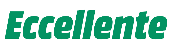 Testo “Eccellente” in verde su sfondo bianco.