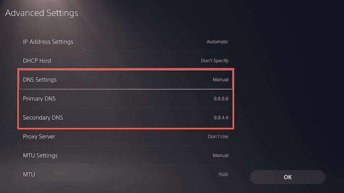 playstation dns сервер