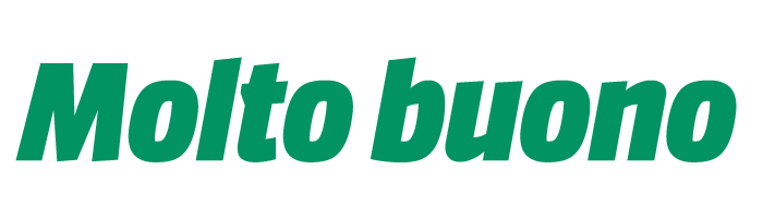 Testo verde “Molto buono” su sfondo bianco.