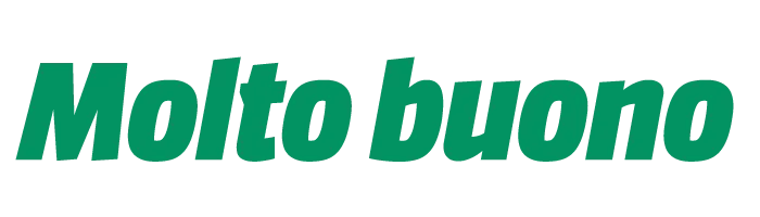 Testo verde “Molto buono” su sfondo bianco.