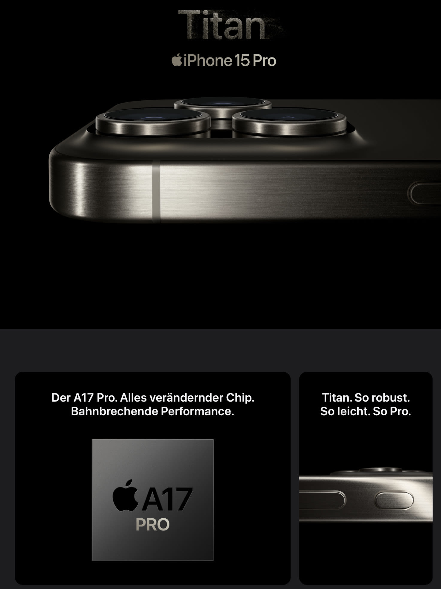 APPLE iPhone 15 Pro 256 GB Black Titanium Dual SIM | MediaMarkt