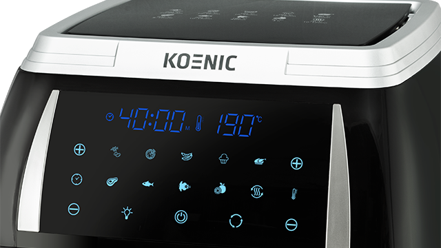 KOENIC KAF 121821 Heißluftfritteuse 1800 Watt Schwarz/Silber | SATURN