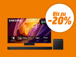 Bis zu 20% Extra-Rabatt auf TVs + Soundbars