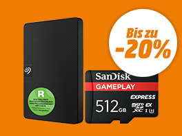 Bis zu 20% Extra-Rabatt auf Speicher
