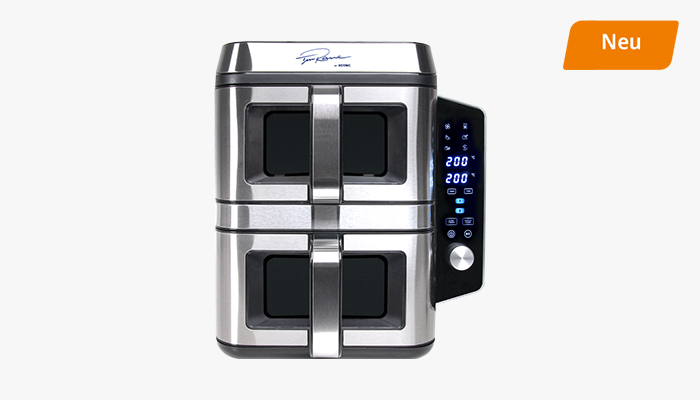 Die KOENIC Doppel-Heißluftfritteuse in Edelstahl