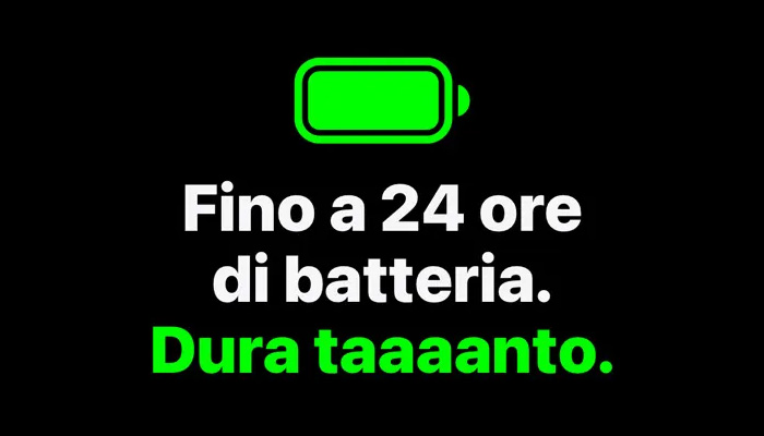 L’icona verde fluorescente di una batteria completamente carica.
