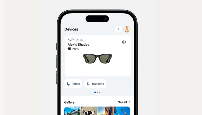 un telefono con l'applicazione di meta ai aperta