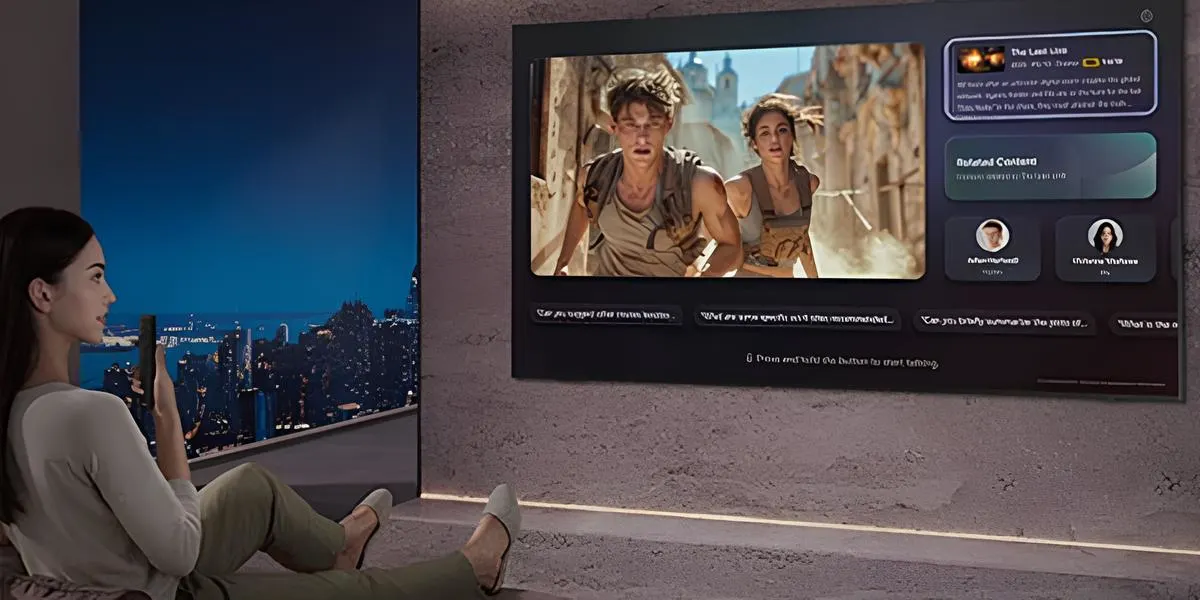 donna che guarda la tv