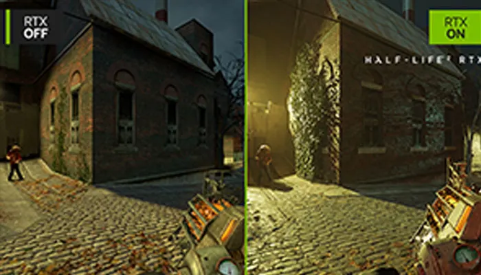 due schermate a confronto prese da un videogioco fps