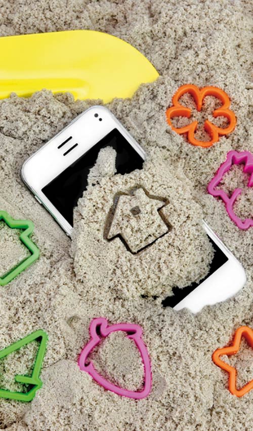 smartphone sabbia
