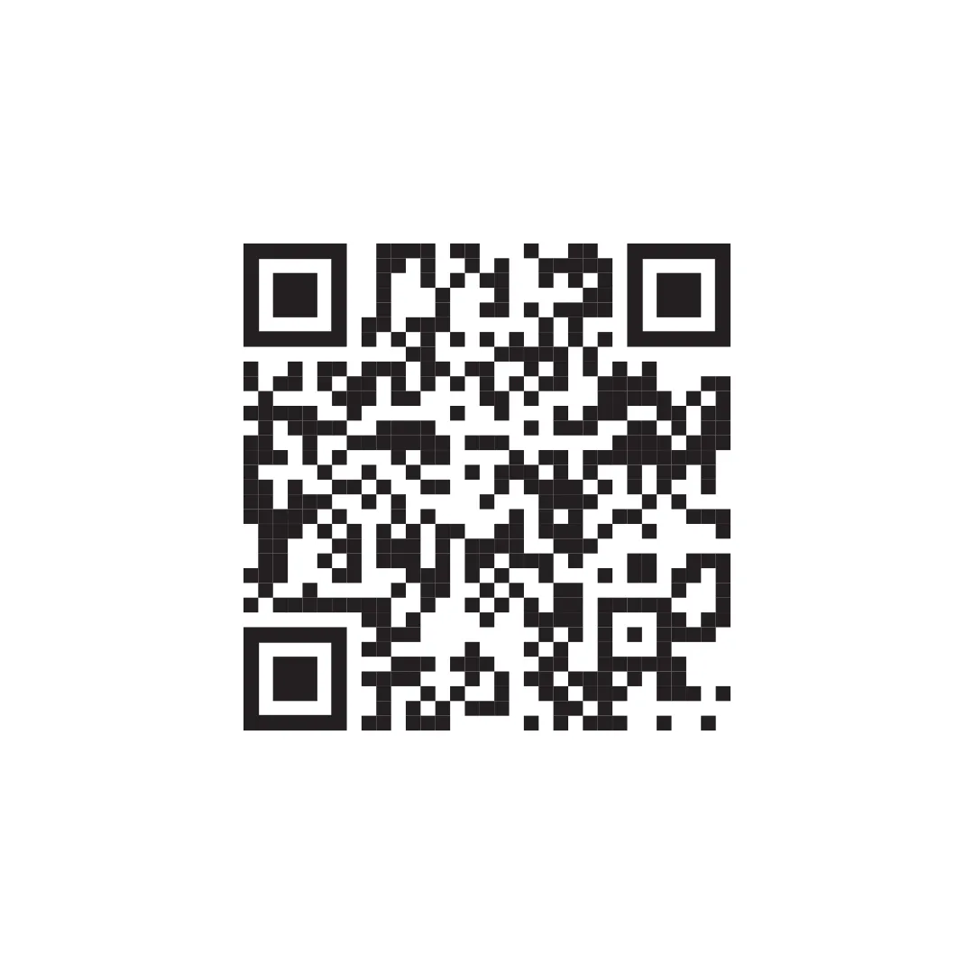 Codice QR nero e bianco con tre quadrati pi� grandi agli angoli, su sfondo bianco.
