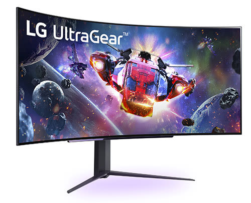 monitor gaming LG UltraGear OLED 45GR95QE front
