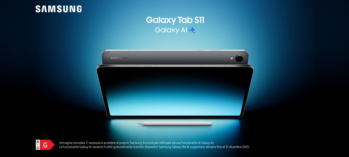 Samsung Galaxy Tab S11 con Galaxy AI, design elegante e penna inclusa, promo valida fino all’11 ottobre 2025