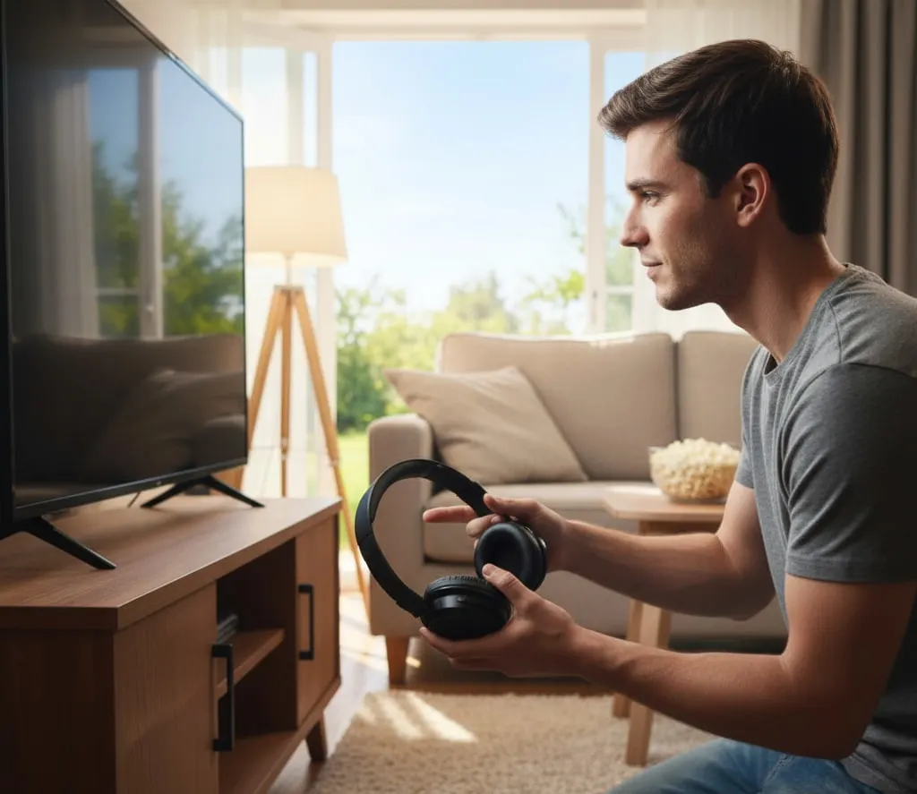 persona che indossa delle cuffie da gaming