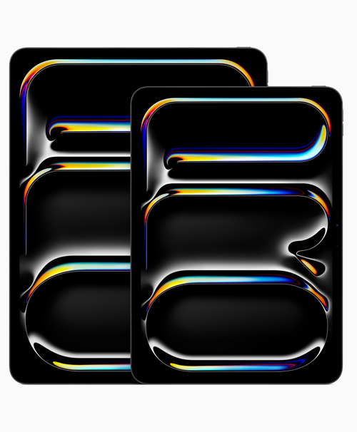 Due rettangoli neri con contorni luminosi curvi in giallo, blu e bianco, disposti su sfondo bianco.