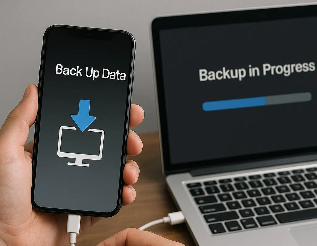 trasferimento dati smartphone attraverso pc