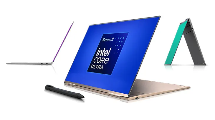 notebook in diverse angolature e posizioni