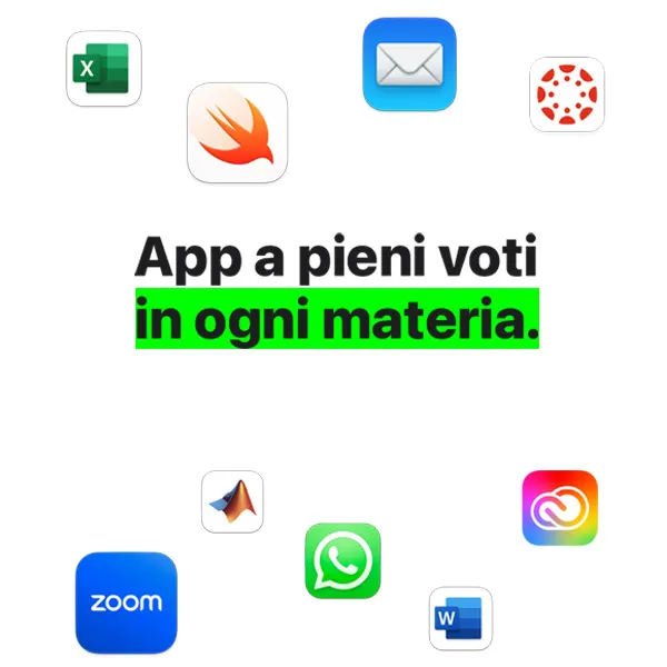 Icone popolari della mail, outlook, whatsapp etc sparse su sfondo bianco