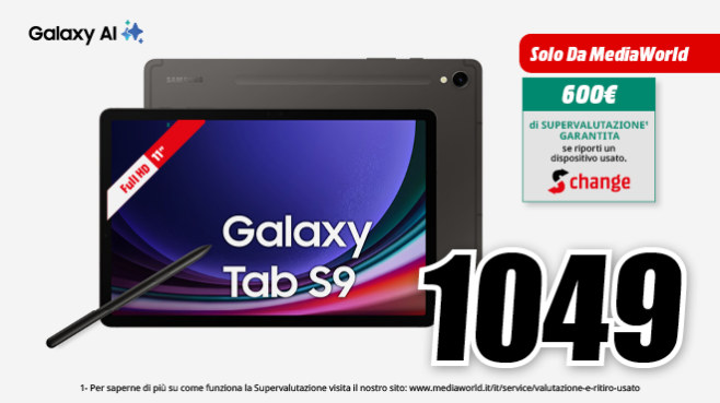 teaser galaxy week / prodotti Tab S9 cod. 192327 / 16-22 settembre