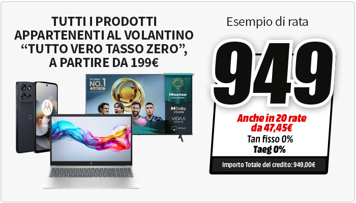 dettaglio finanziamento tasso zero di MediaWorld