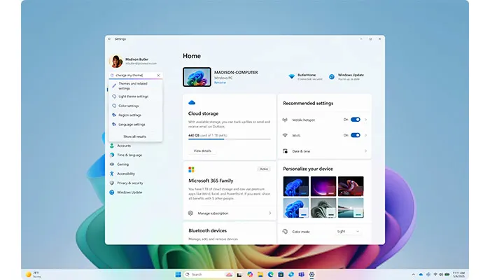 schermata ricerca su windows
