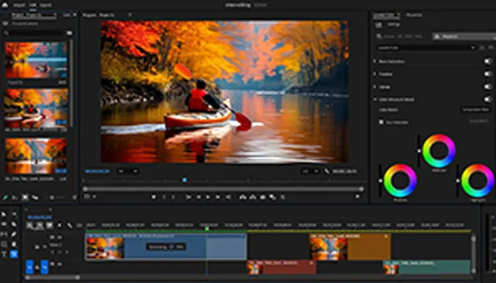 schermata di un applicazione per editing video