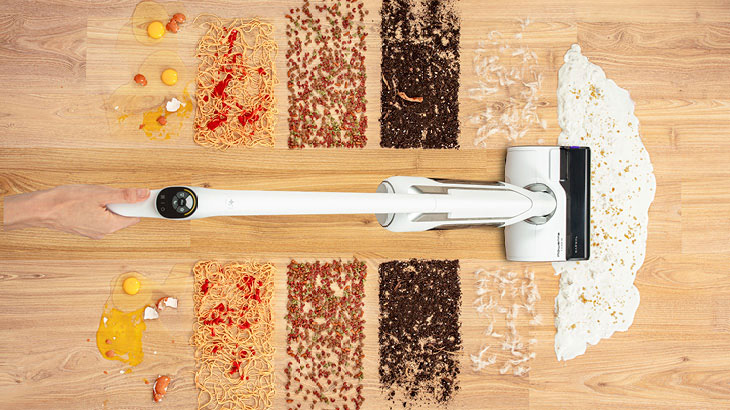 Aspira e lava in una sola passata