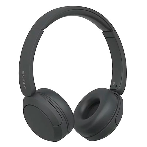 Cuffie over-ear grigie con padiglioni imbottiti e archetto regolabile, marchio "SONY" visibile su un lato. Sfondo bianco uniforme.