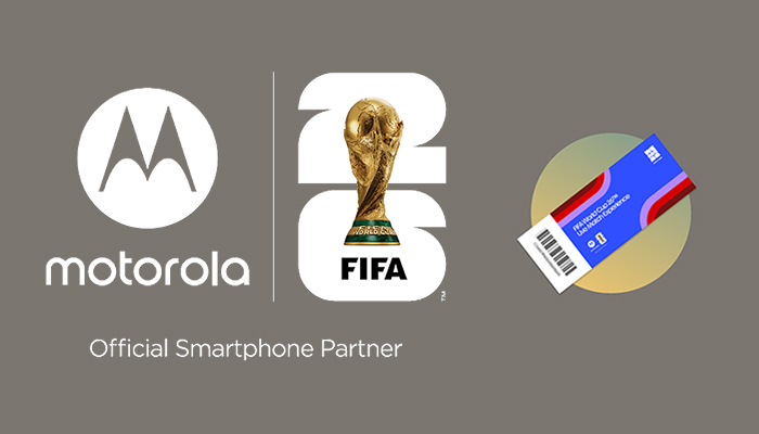 logo motorola, fifa e un esempio di biglietto