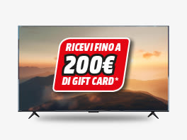 Da 1.200€ e oltre Ricevi 400€ di Gift Card