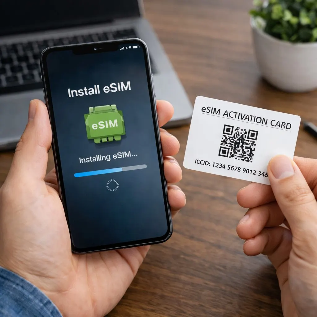 ESIM in fase di installazione