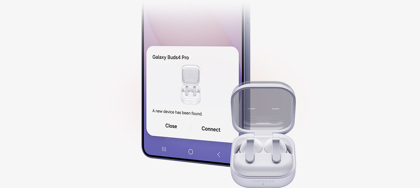 schermata connessione auricolari galaxy buds4 pro a dispositivo samsung