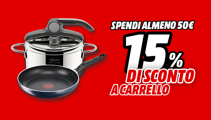 Sconto -15% padelle e pentole