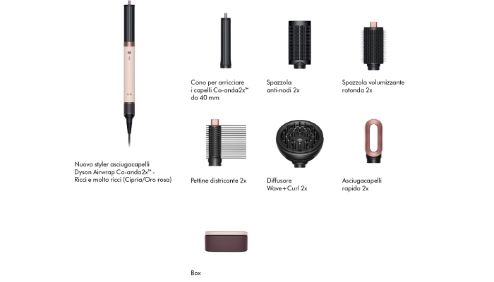 dyson co anda per capelli ricci con informazioni riguardanti tutte le sue opzioni