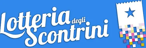 Logo "Lotteria degli Scontrini" bianco su sfondo blu, con un'immagine di uno scontrino bianco con stella blu e pixel colorati.