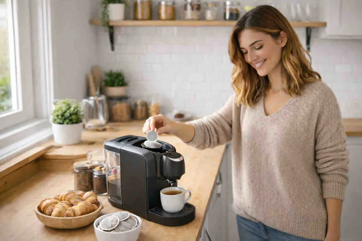 persona che beve un caffè