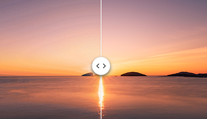 l'immagine di un tramonto rosaceo